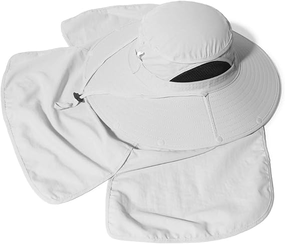 Outdoor Waterproof Wide Brim Rain Hat with Adjustable Hood, Breathable Design, Neck Cape, and Chin Strap – Lightweight Multi-Purpose Protective Hat
