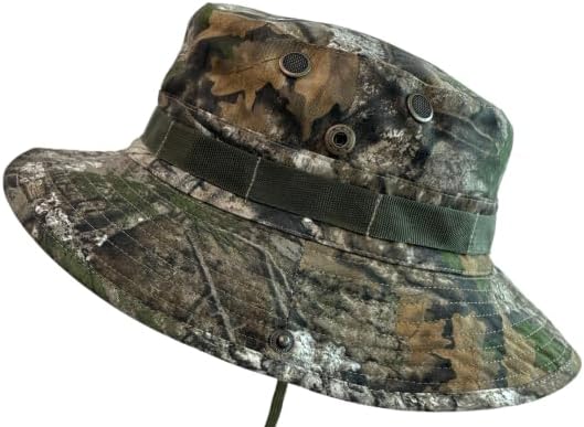 Camouflage Waterproof Bucket Hat – Outdoor Rain & Sun Protection Hat, Breathable Quick-Dry Fishing & Hiking Hat with Adjustable Chin Strap