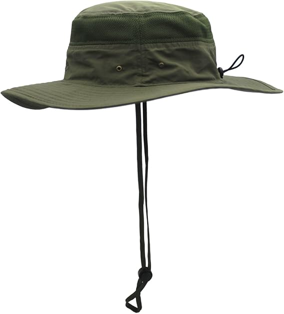 Outdoor Waterproof Rain Hat – Breathable Mesh Sun & Rain Protection Hat with Adjustable Windproof Chin Strap