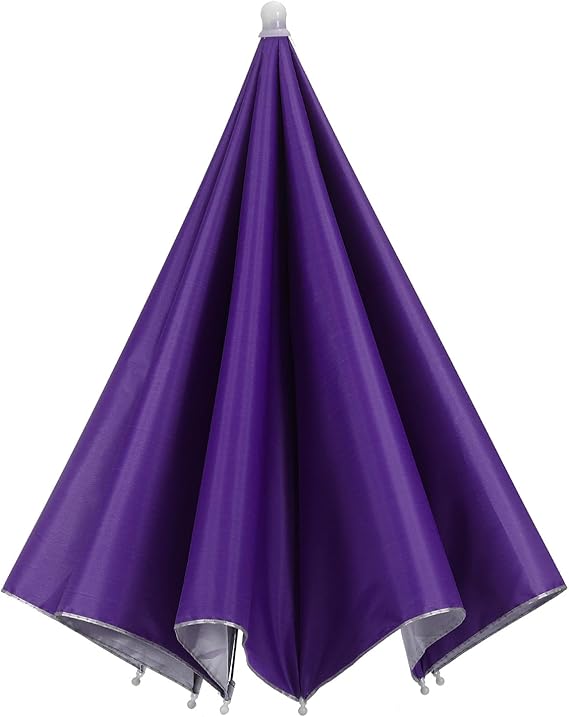 Purple Hands-Free Waterproof Umbrella Hat – Lightweight Portable Rain & Sun Protection Cap for Fishing, Cycling, Gardening, Camping