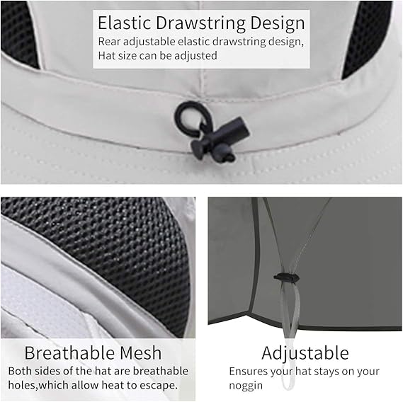 Outdoor Waterproof Wide Brim Rain Hat with Adjustable Hood, Breathable Design, Neck Cape, and Chin Strap – Lightweight Multi-Purpose Protective Hat