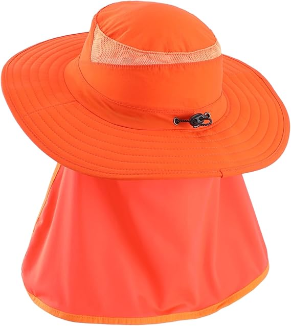Waterproof Sun and Rain Hat with Neck Flap – Unisex Wide Brim Outdoor Cap, Adjustable, Quick-Dry & Breathable for Hiking, Fishing, Camping