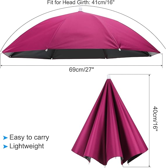 Hands-Free Waterproof Umbrella Hat – Lightweight Portable Rain & Sun Protection Cap for Outdoor Fishing, Cycling, Hiking, Camping, Gardening