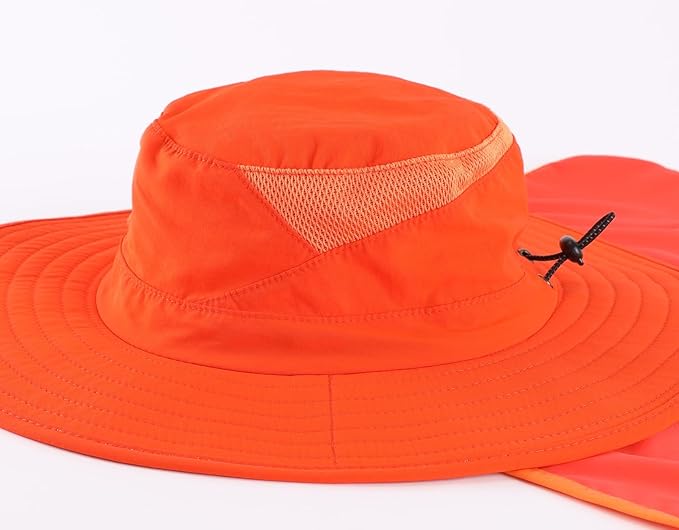 Waterproof Sun and Rain Hat with Neck Flap – Unisex Wide Brim Outdoor Cap, Adjustable, Quick-Dry & Breathable for Hiking, Fishing, Camping