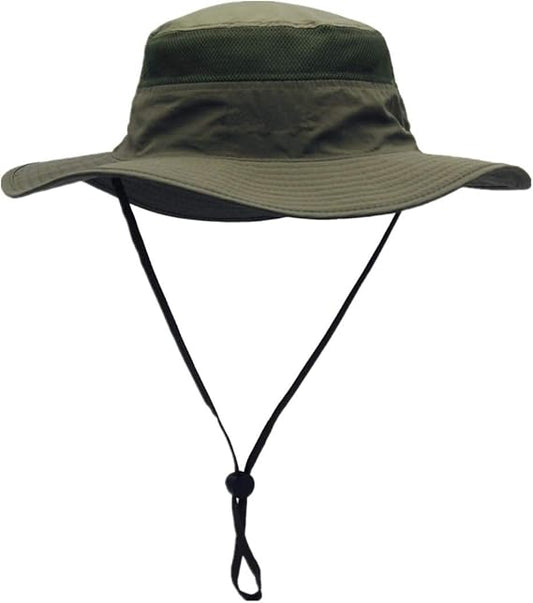 Outdoor Waterproof Rain Hat – Breathable Mesh Sun & Rain Protection Hat with Adjustable Windproof Chin Strap