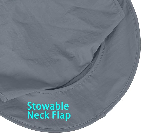 Waterproof Wide Brim Rain Hat with Neck Flap – Outdoor Rainproof & Sun Protection Hat, Adjustable for Men and Women