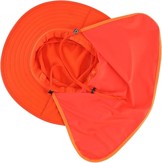 Waterproof Sun and Rain Hat with Neck Flap – Unisex Wide Brim Outdoor Cap, Adjustable, Quick-Dry & Breathable for Hiking, Fishing, Camping