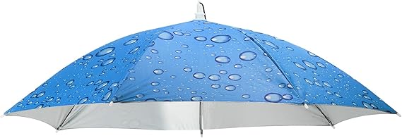 Large Hands-Free Waterproof Umbrella Hat – Blue Rainproof and Sun-Protective Head Umbrella, Foldable and Portable for Outdoor Cycling, Fishing, Hiking, and Camping