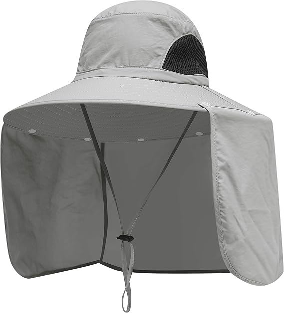Outdoor Waterproof Wide Brim Rain Hat with Adjustable Hood, Breathable Design, Neck Cape, and Chin Strap – Lightweight Multi-Purpose Protective Hat