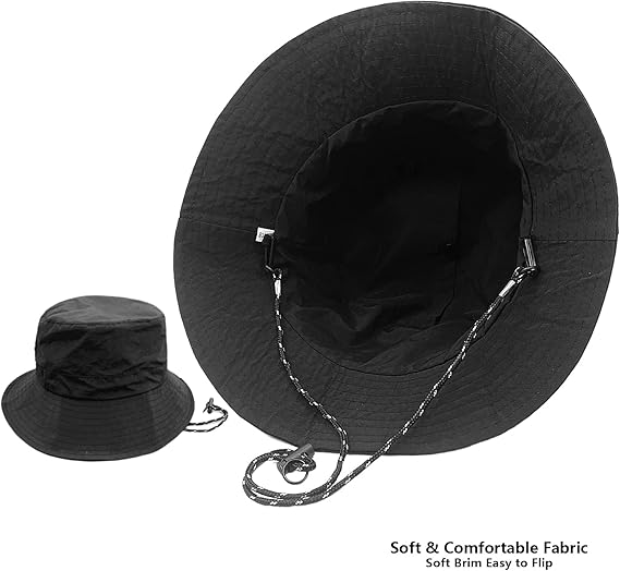 Waterproof Rain Hat – Foldable Outdoor Bucket Hat with Wide Brim, Adjustable Chin Strap, Sun & Rain Protection, Lightweight and Breathable for Hiking, Camping, Cycling, and Everyday Use