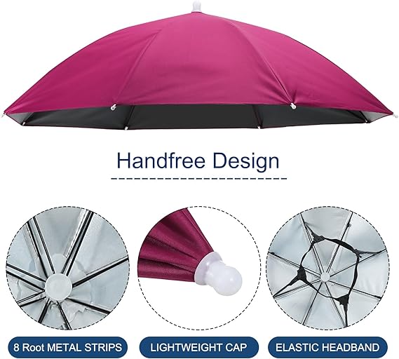 Hands-Free Waterproof Umbrella Hat – Lightweight Portable Rain & Sun Protection Cap for Outdoor Fishing, Cycling, Hiking, Camping, Gardening